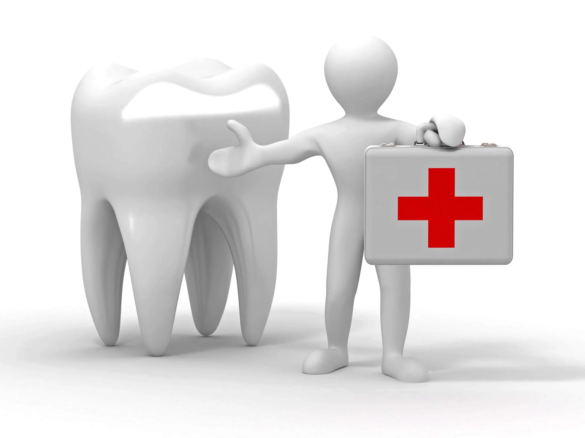 Tooth with first aid kit symbol emergency dentist in Port St Lucie
