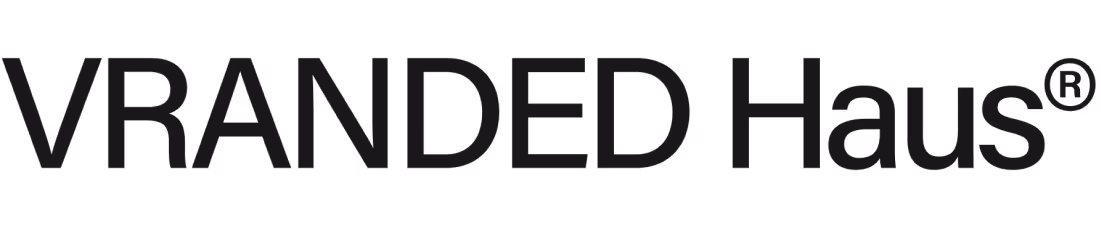 VRANDED Haus wordmark logo in black letters with registered trademark symbol.