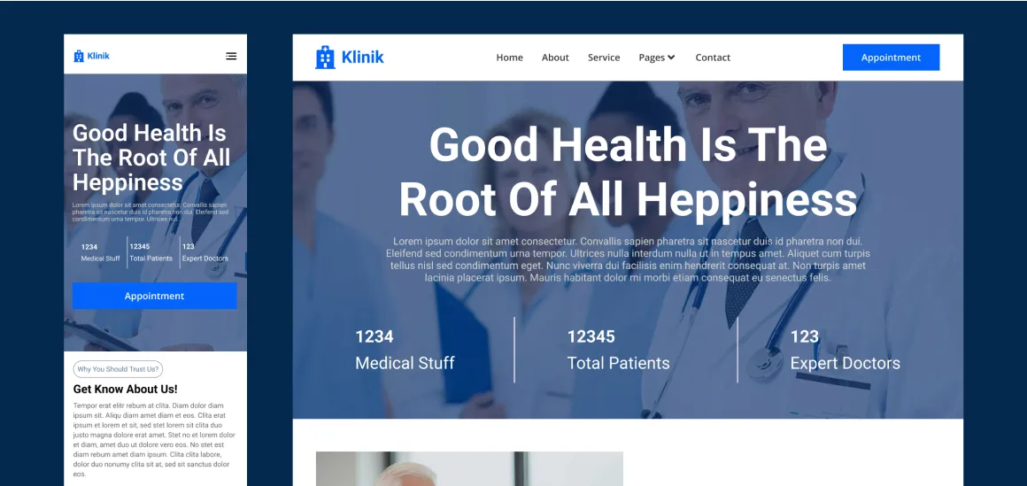 Landing page shot