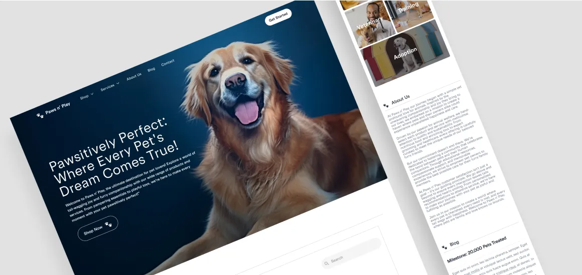 Landing page shot