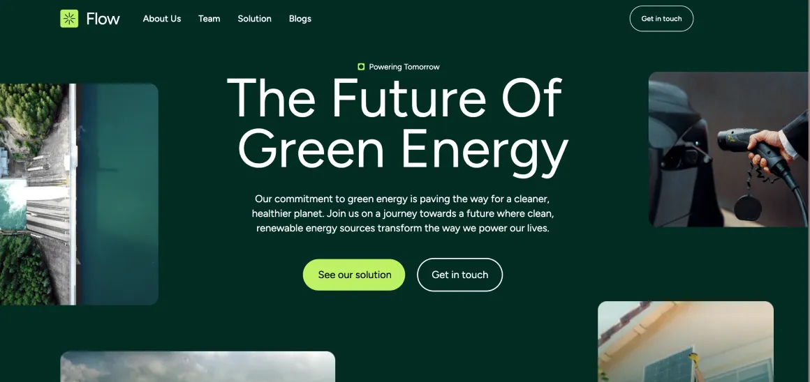 Landing page shot