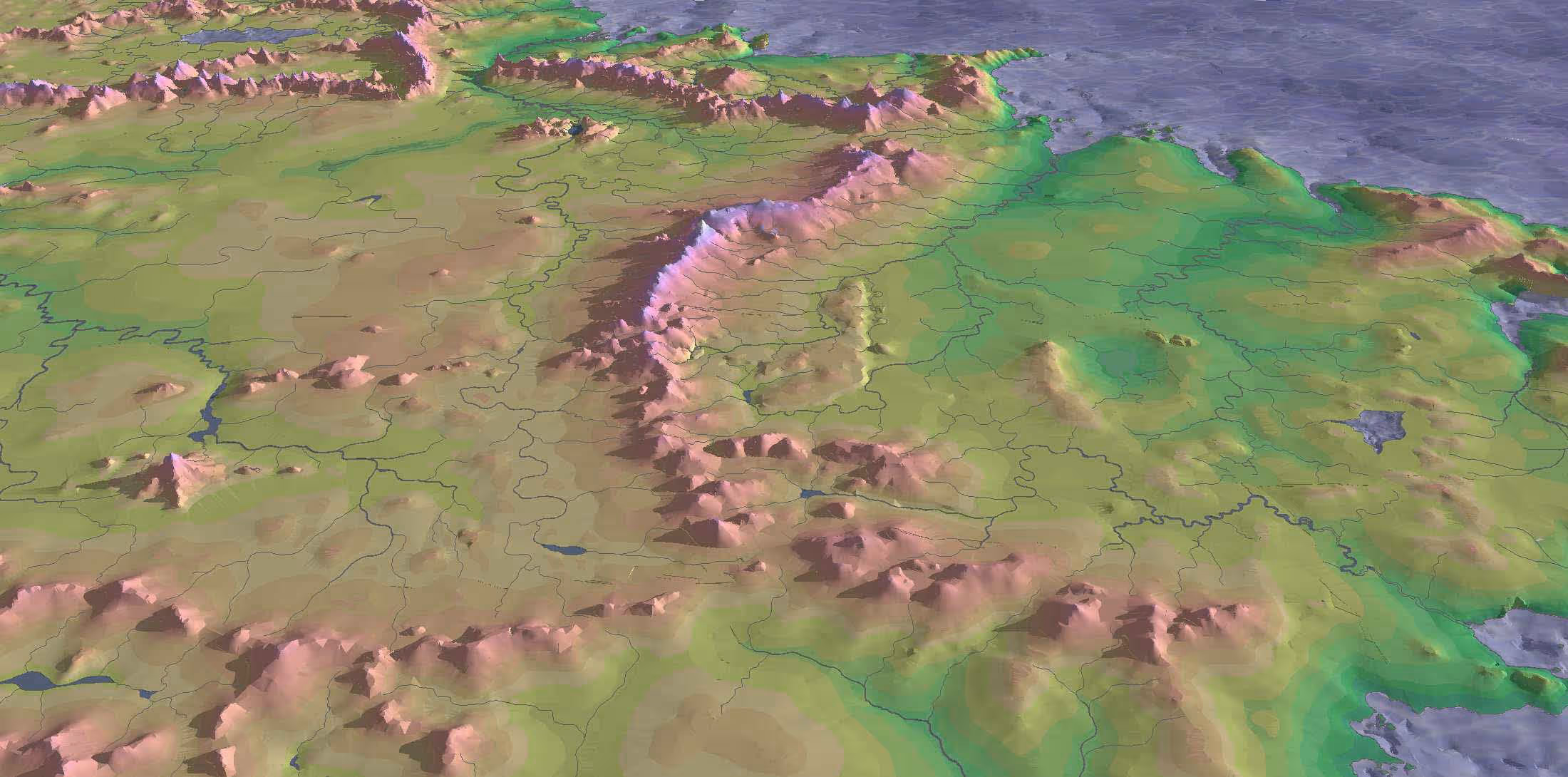 John Ronald Reuel Tolkien, 3D map. LOTR 1