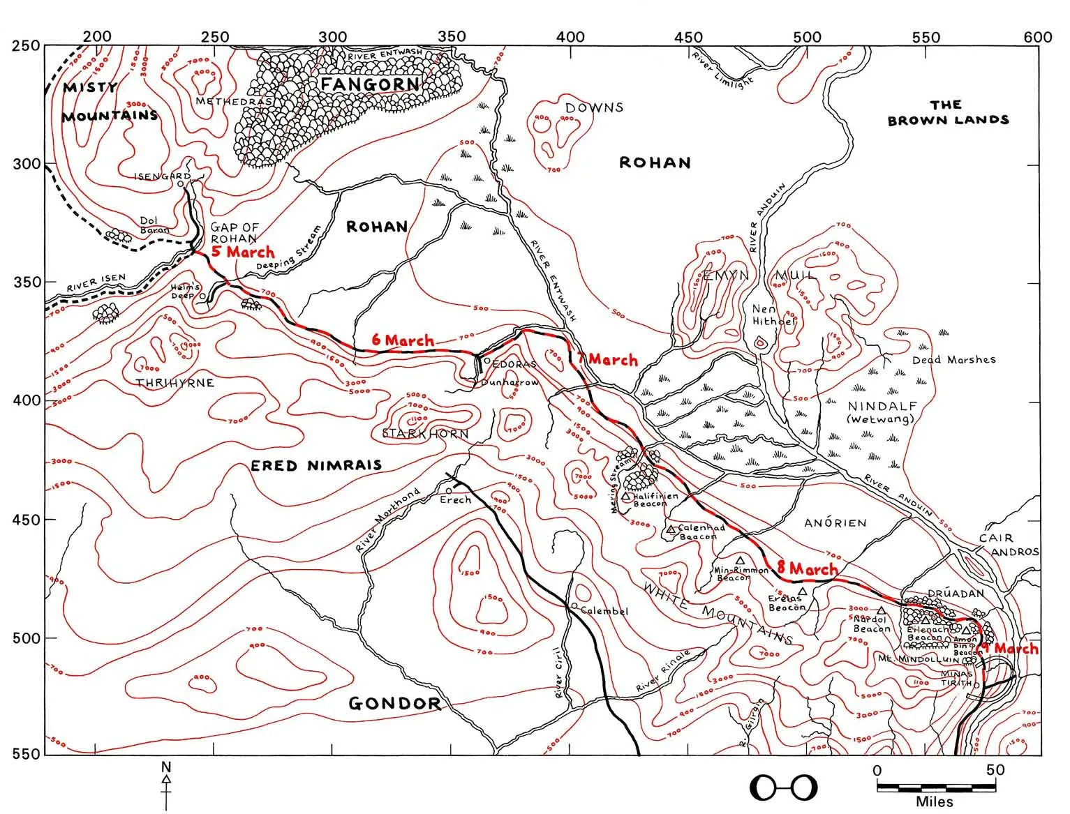 Strachey, The White Mountains, Map 33