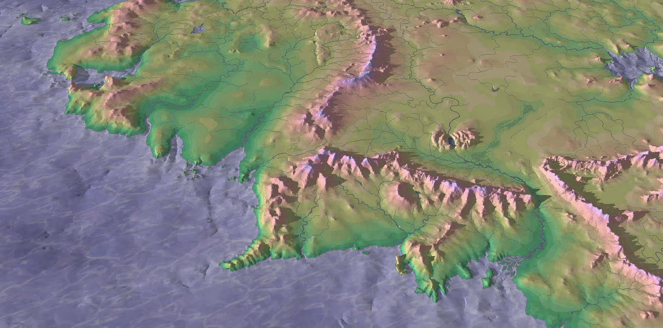 JRR Tolkien’s Middle-Earth,  White Mountains, Rohan, Eriador