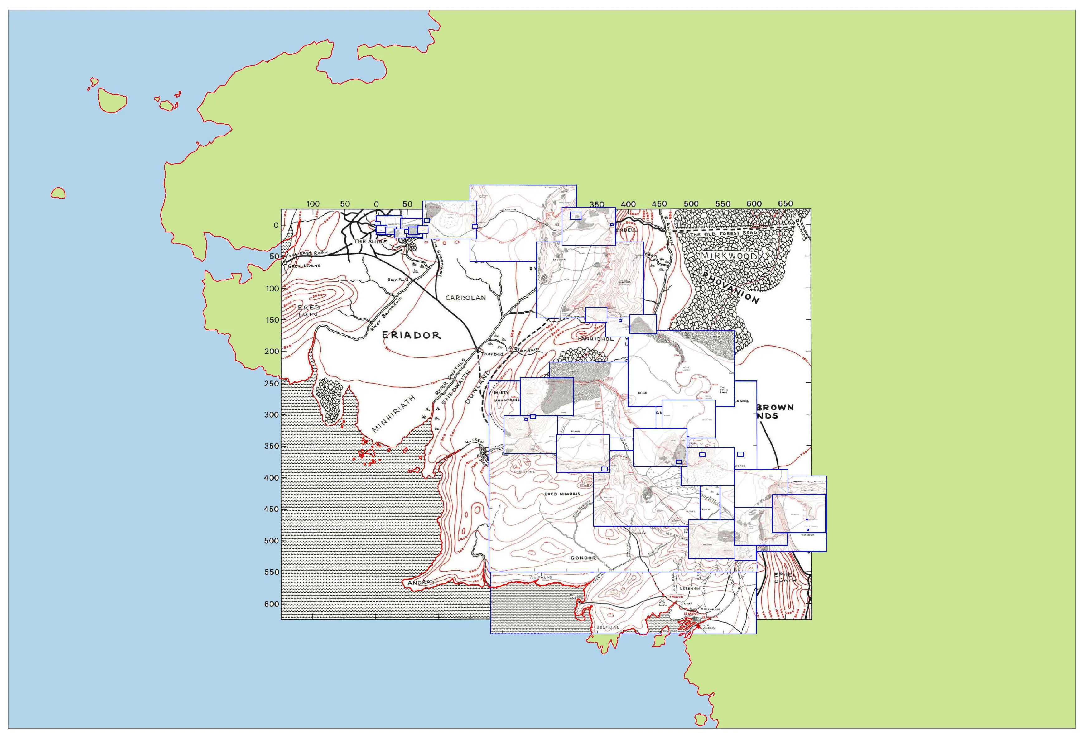 Strachey, Middle Earth map, JRR Tolkien