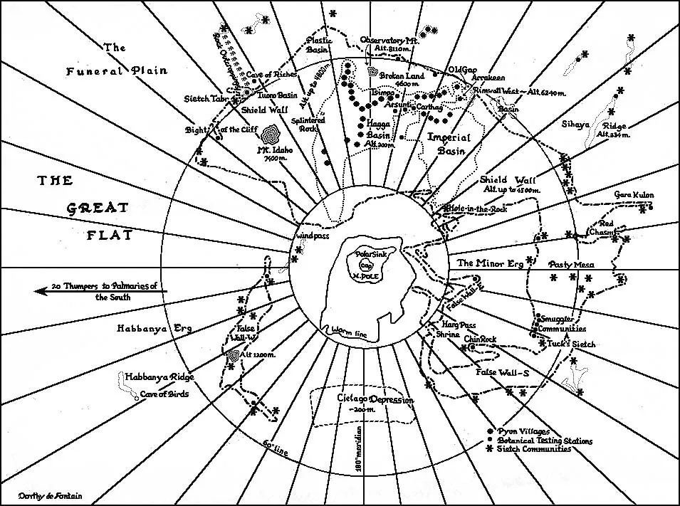 Dune Map, Arrakis, Frank Herbert book “Dune”, from the map by Dorothy De Fontaine