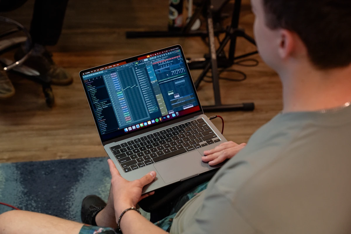 Digital keyboard and controller used in music production lessons at Cincinnati Music Academy