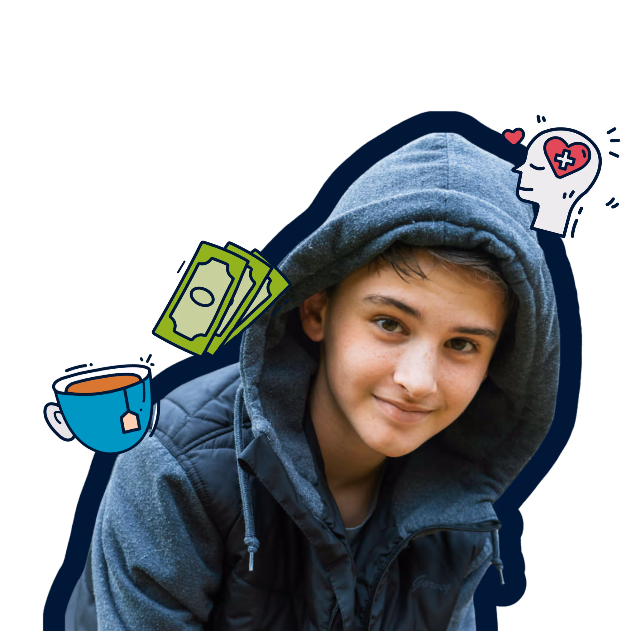 A young boy who is supported by Centre 33