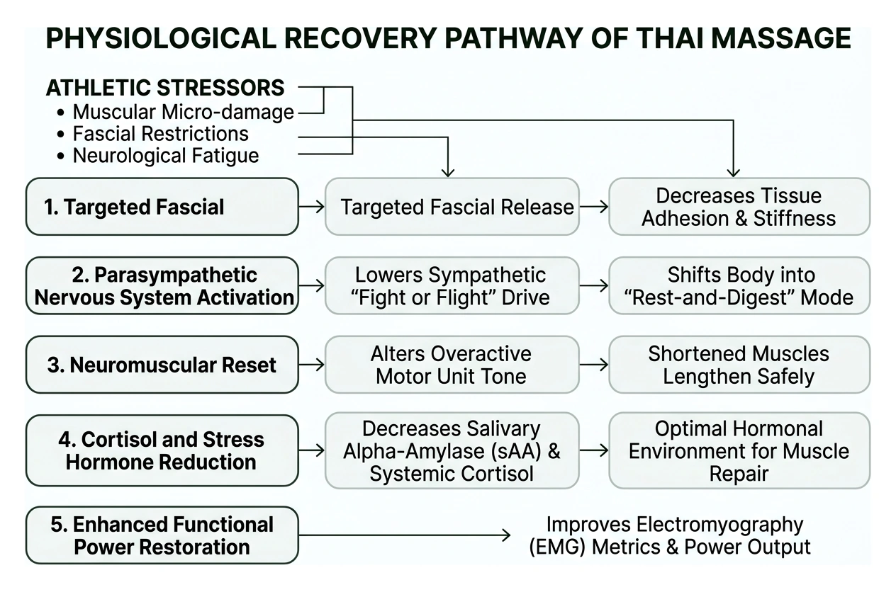 Physiological recovery pathway of Thai massage