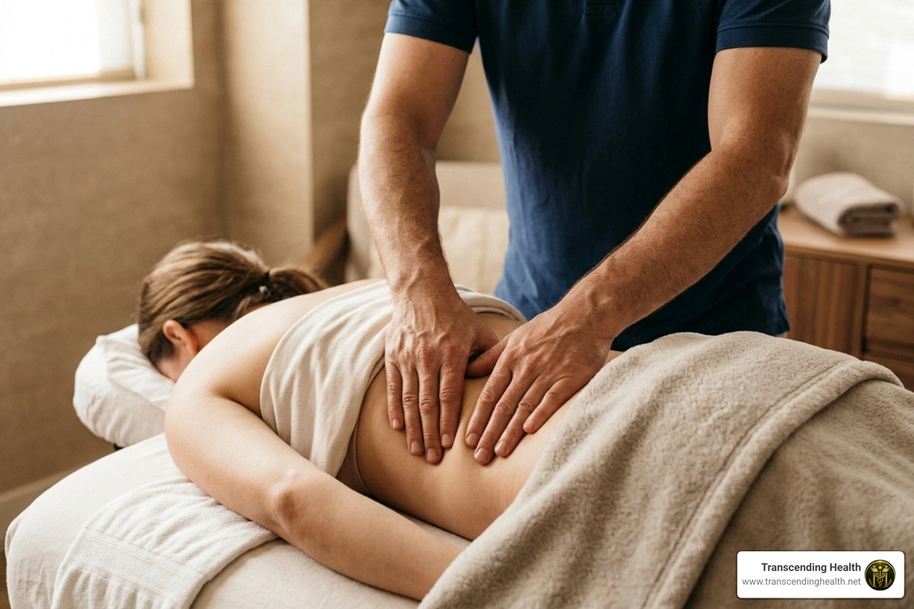 Targeted compression along myofascial pathways and energy lines Targeted compression along myofascial pathways and energy lines