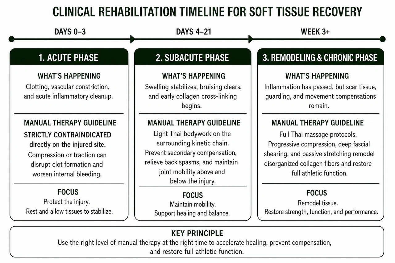 Clinical rehabilitation timeline for soft tissue recovery Clinical rehabilitation timeline for soft tissue recovery