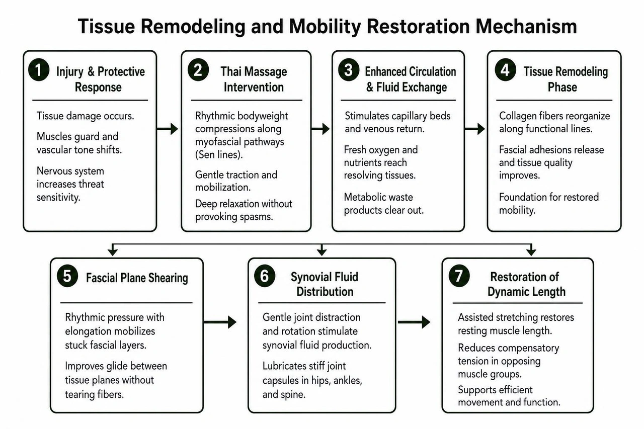 Tissue remodeling and mobility restoration mechanism Tissue remodeling and mobility restoration mechanism
