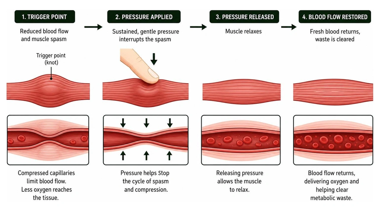 diagram showing trigger point pressure and blood flow restoration diagram showing trigger point pressure and blood flow restoration