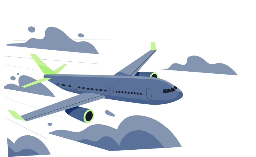 Non-owned aircraft flying through clouds