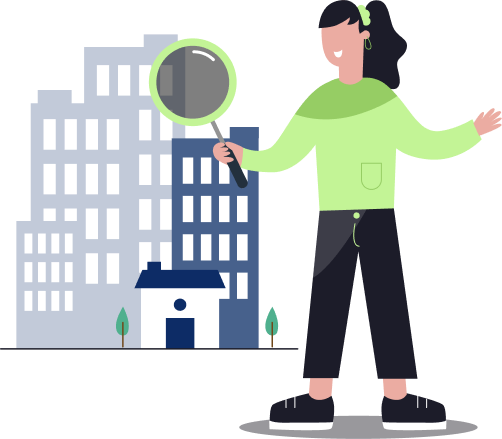 Property owner inspecting a residential rental building