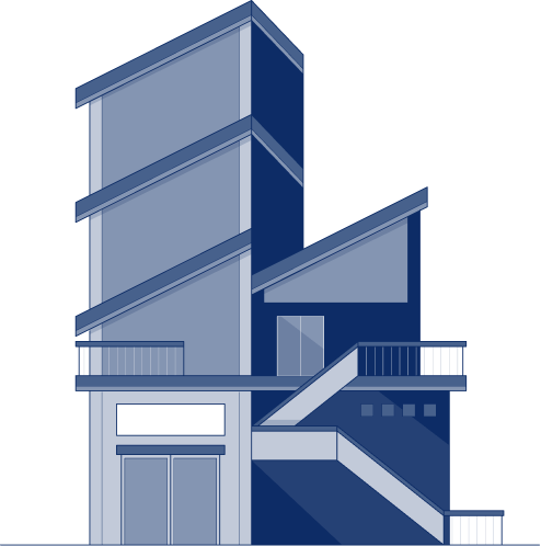 Modern commercial building protected by property insurance