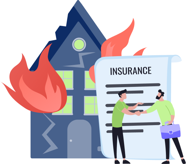 Commercial property fire and insurance claim assessment