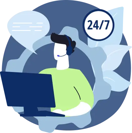 Customer support representative helping with insurance claims