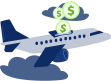 Aircraft representing aviation insurance and financial protection