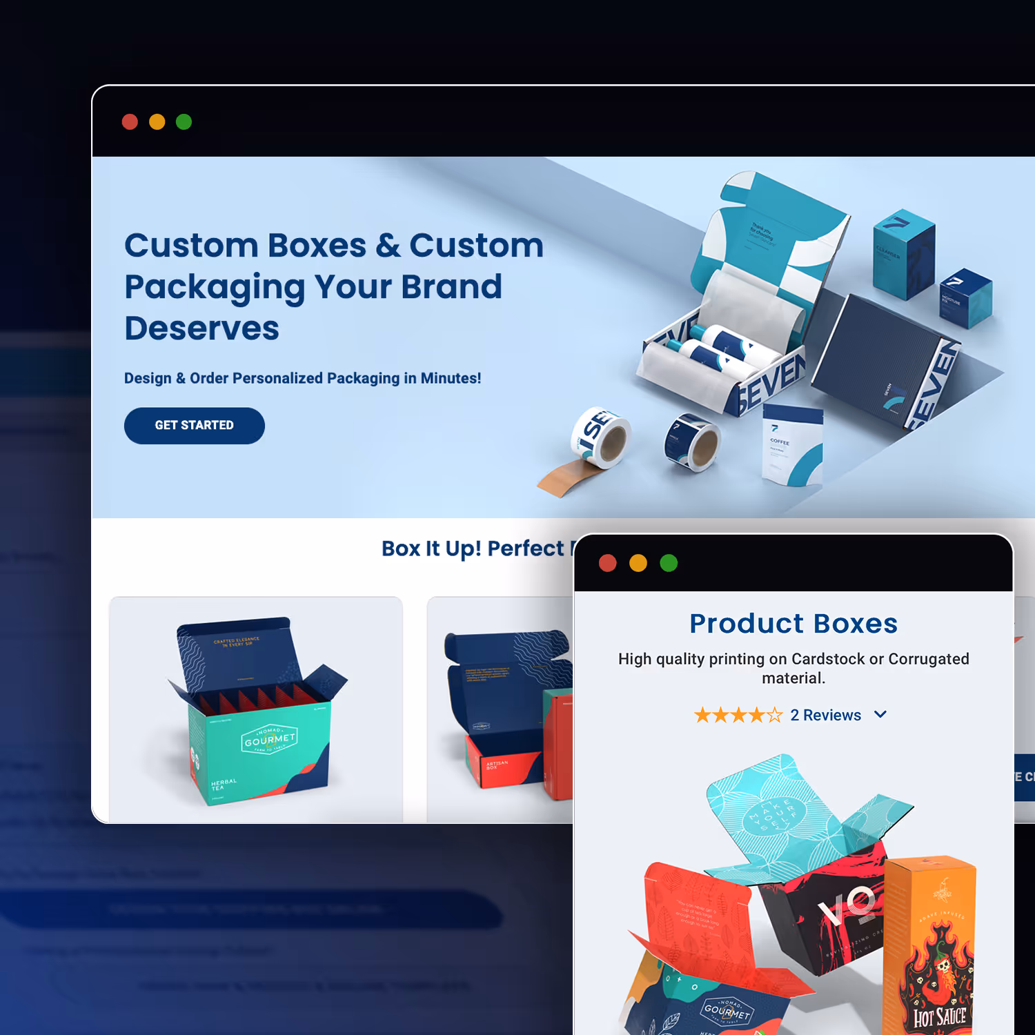 Printstore grow build complete website image