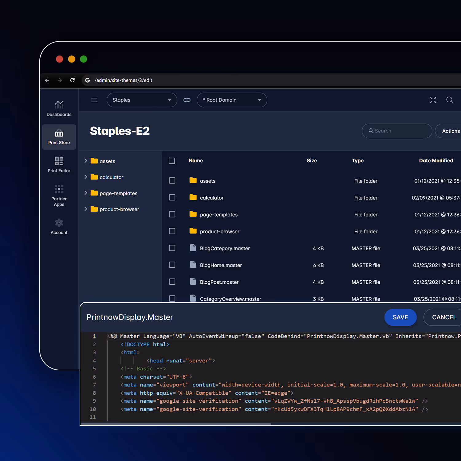 Integrate into open theme framework with Microsoft’s master pages for easy site-wide layout updates and design consistency.