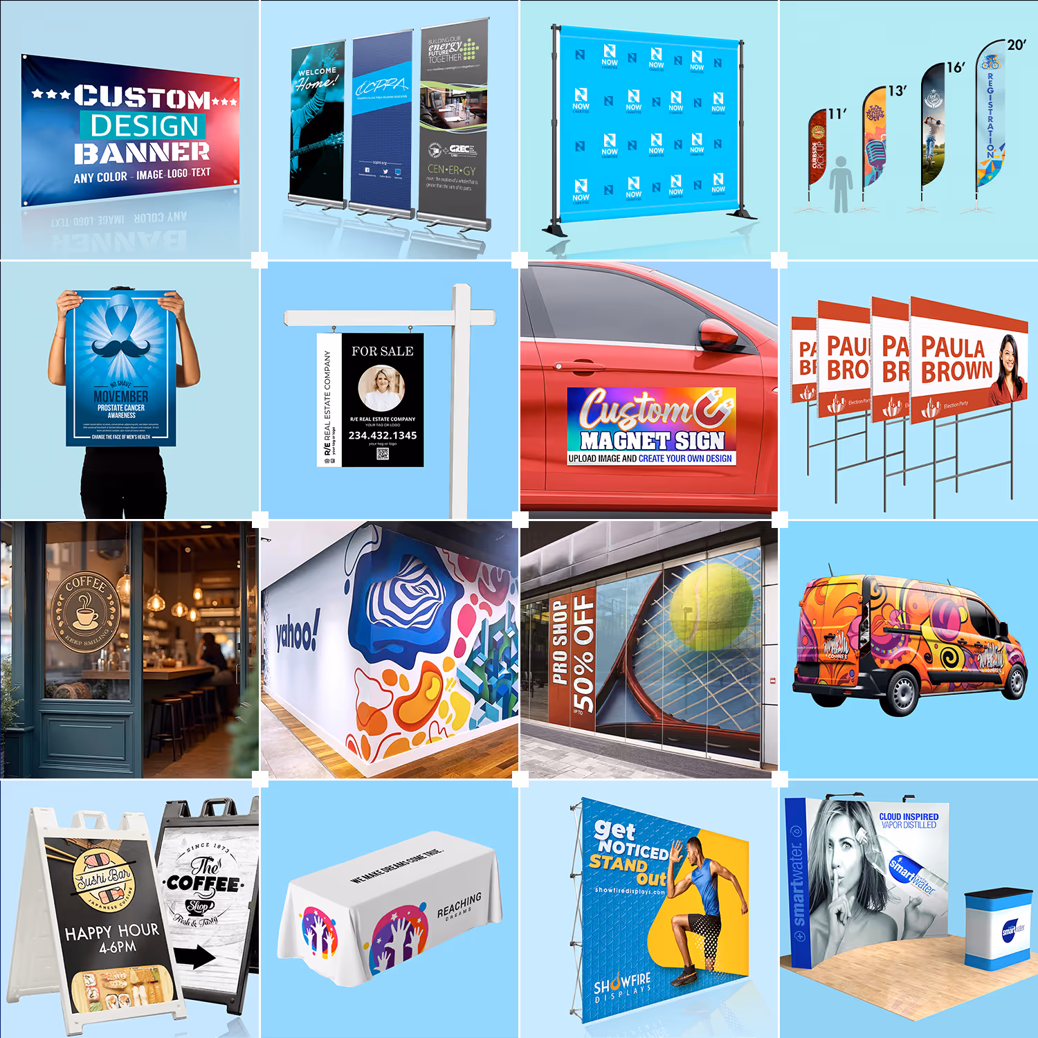 Signage printing services offering large format design and digital printing for impactful graphics and displays.