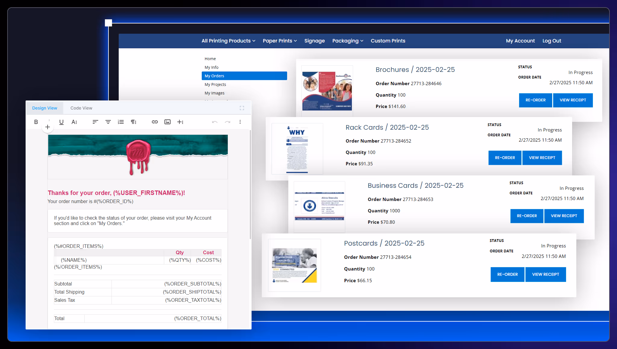 Receive real-time updates on print orders, production status, and delivery tracking for seamless business management.