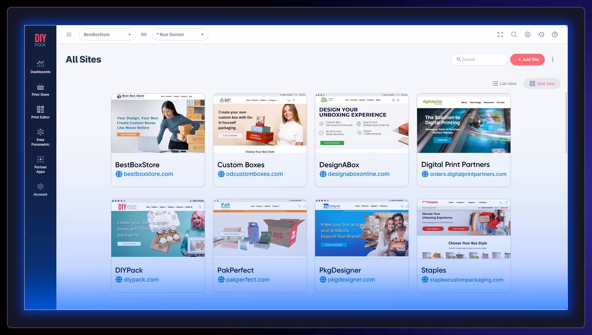 Centralized store management, enabling businesses to effortlessly manage multiple online stores, customer orders, and workflows from a single, user-friendly dashboard.