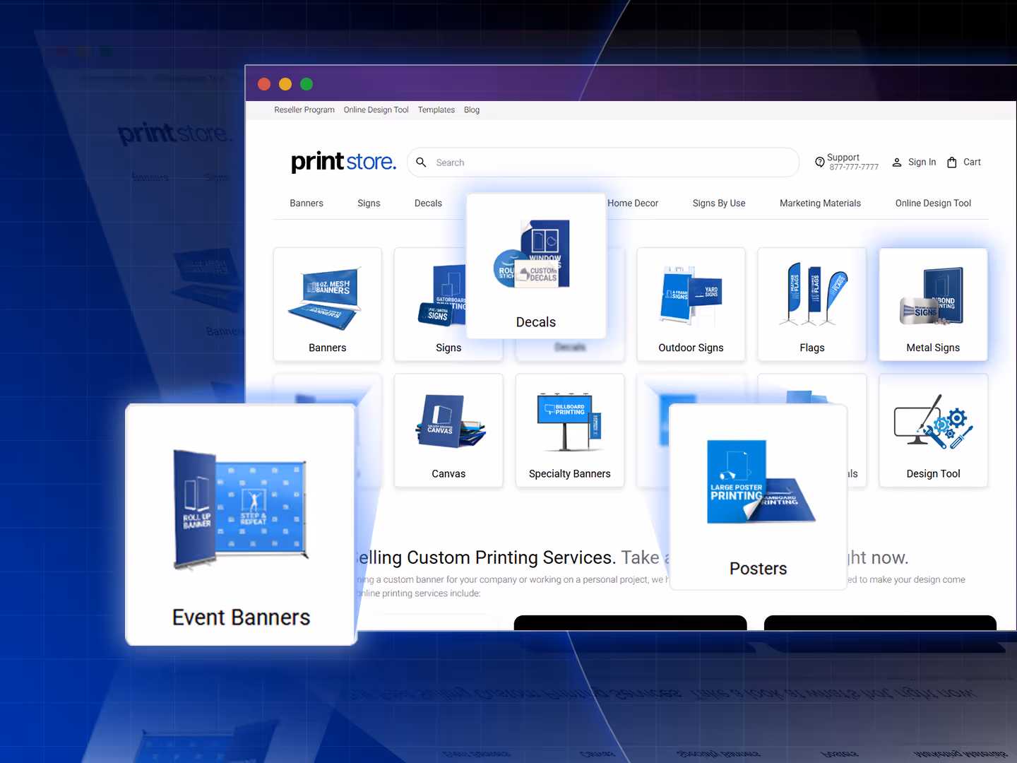 Adobe software interface showing template import options and admin tools