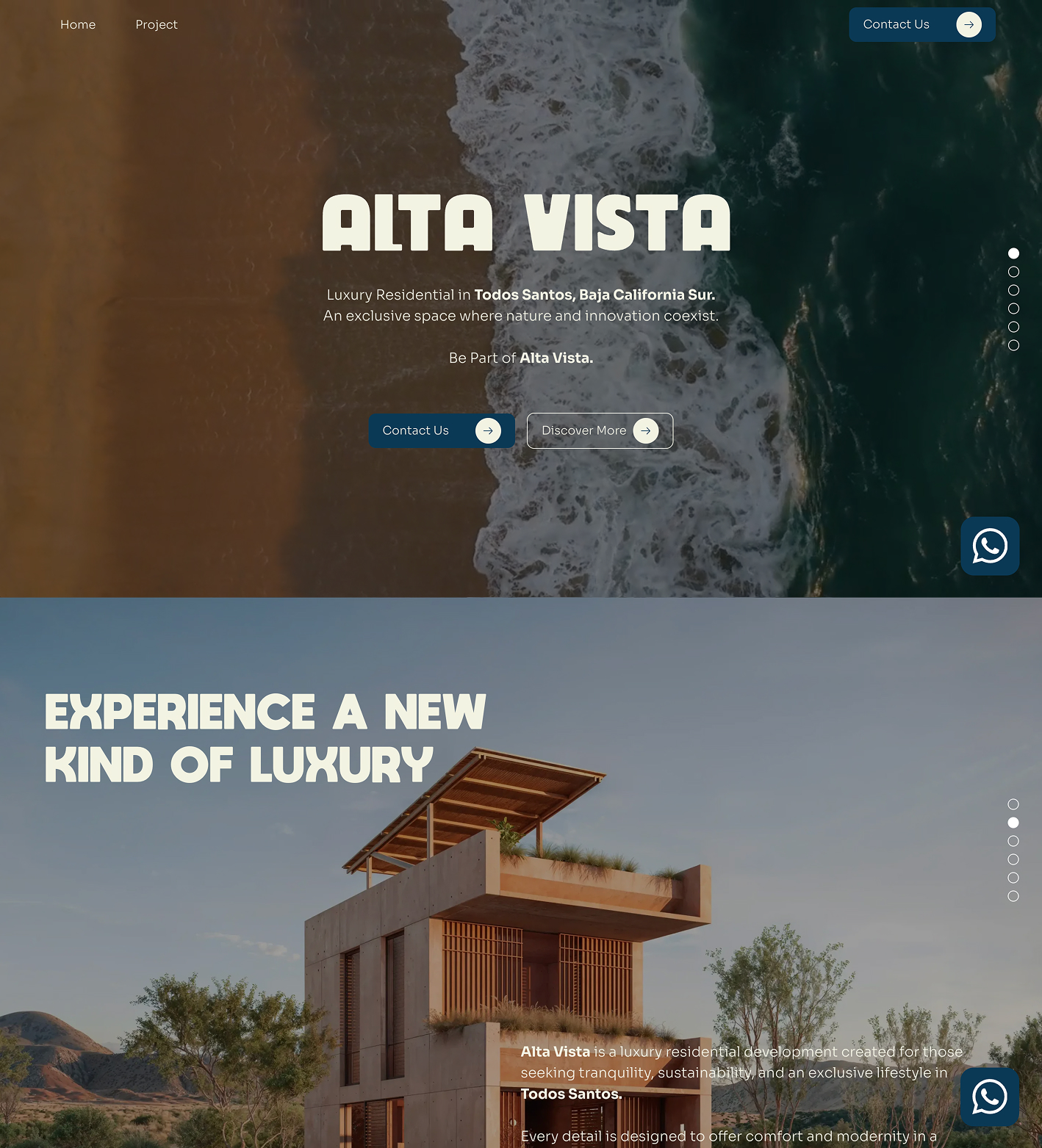 Project website screenshot