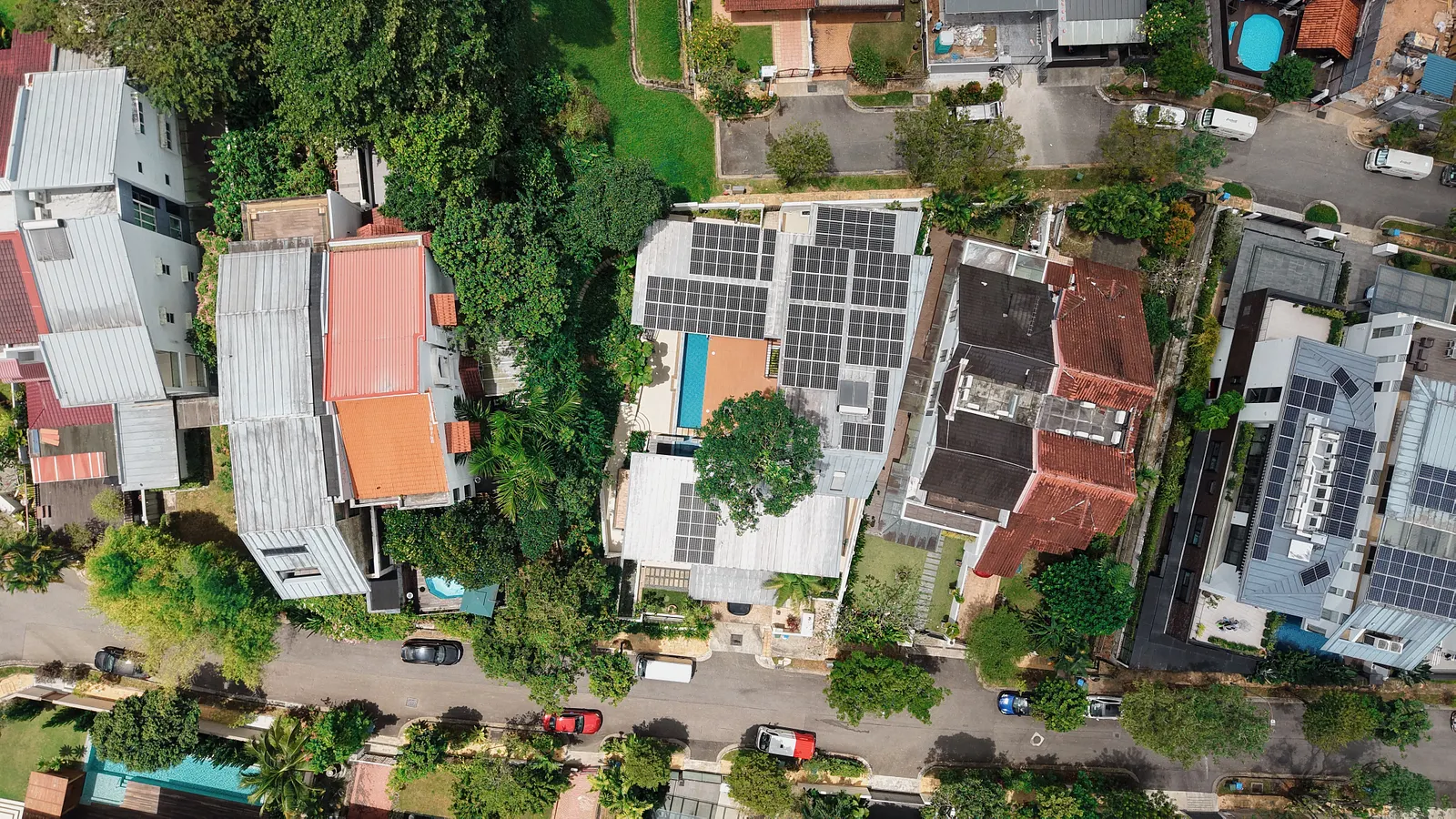 Drone shots of completed residential projects