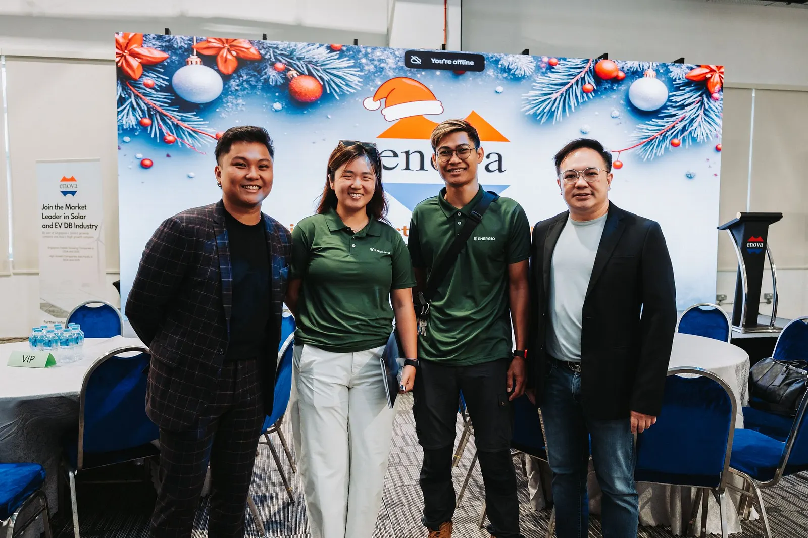 Team Energio at the Christmas party