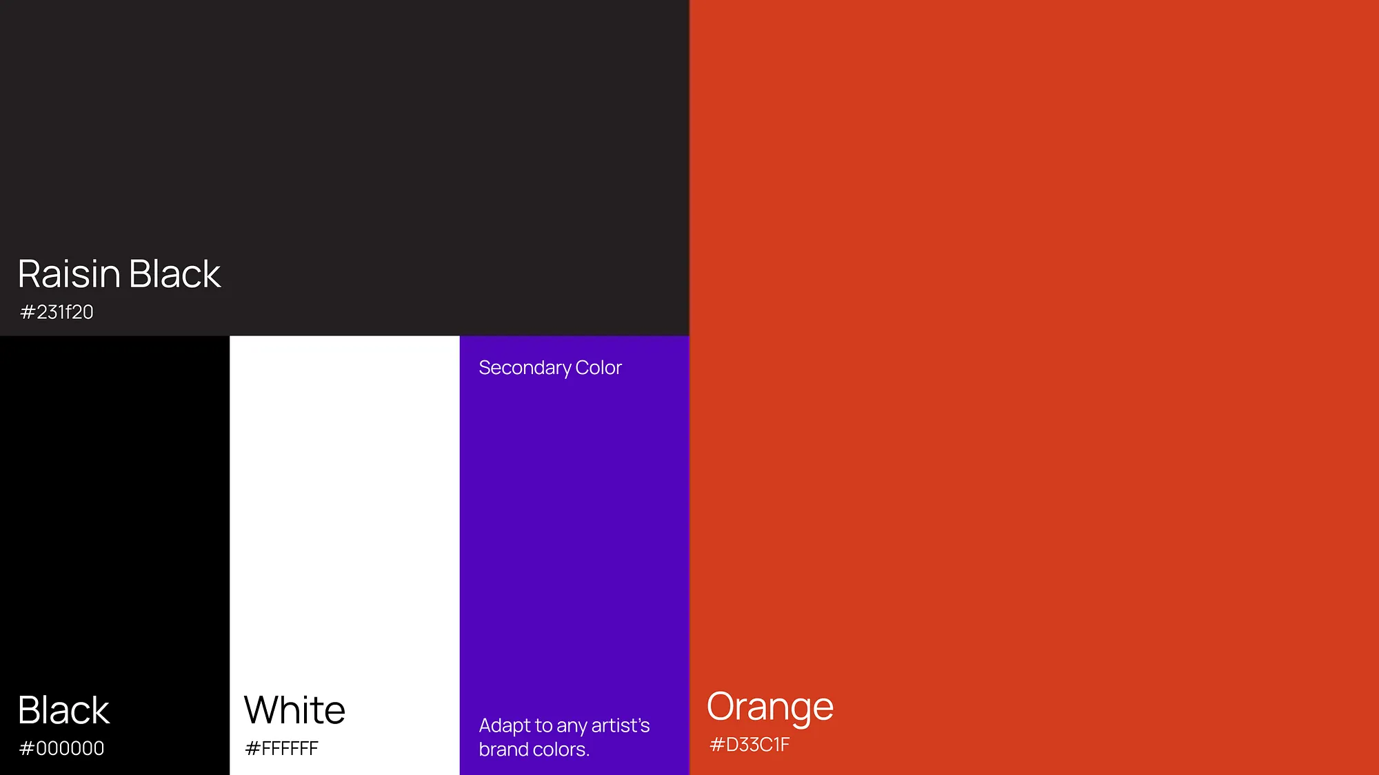 Row One’s colors and typefaces.