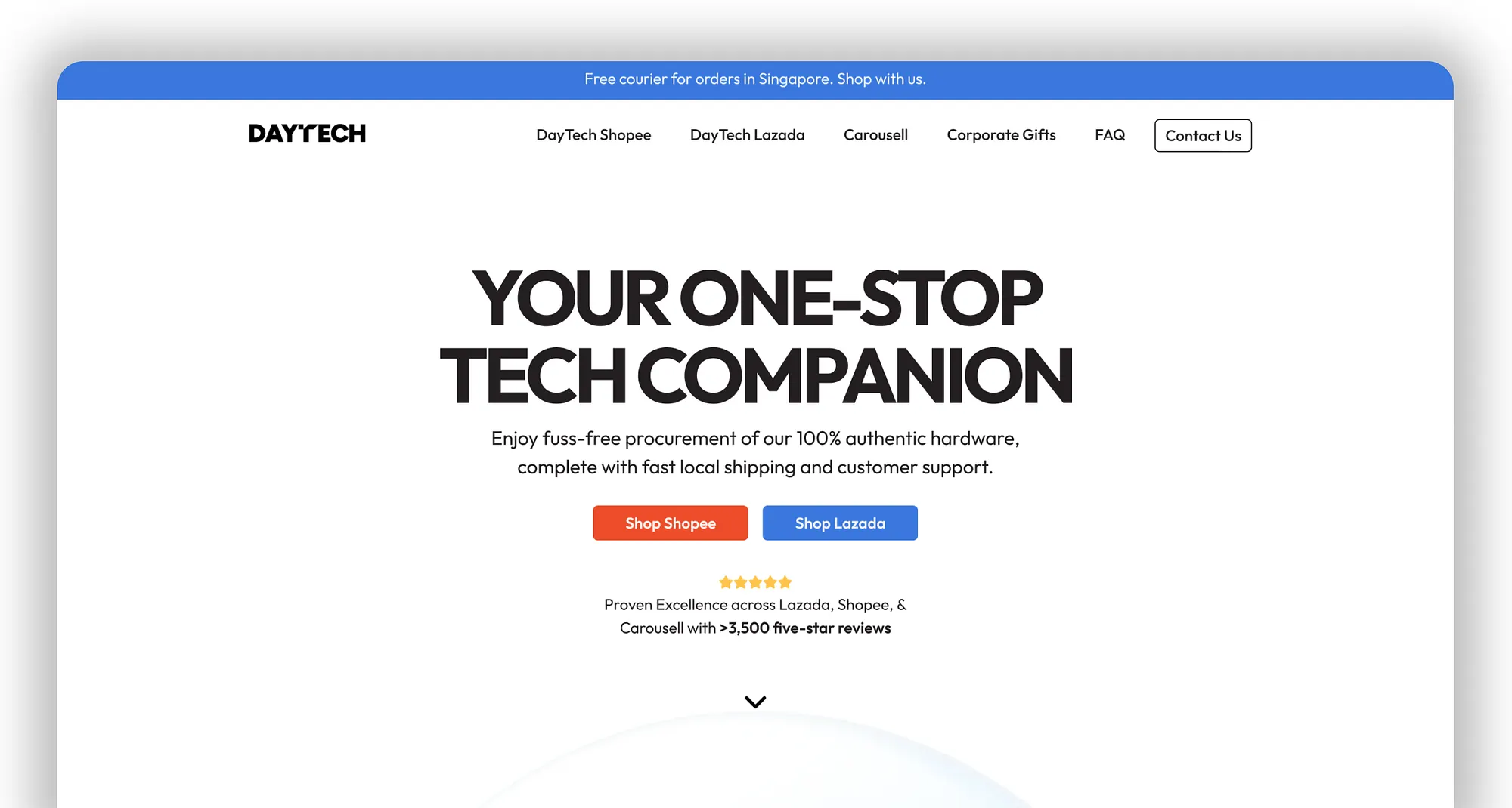 DayTech website design