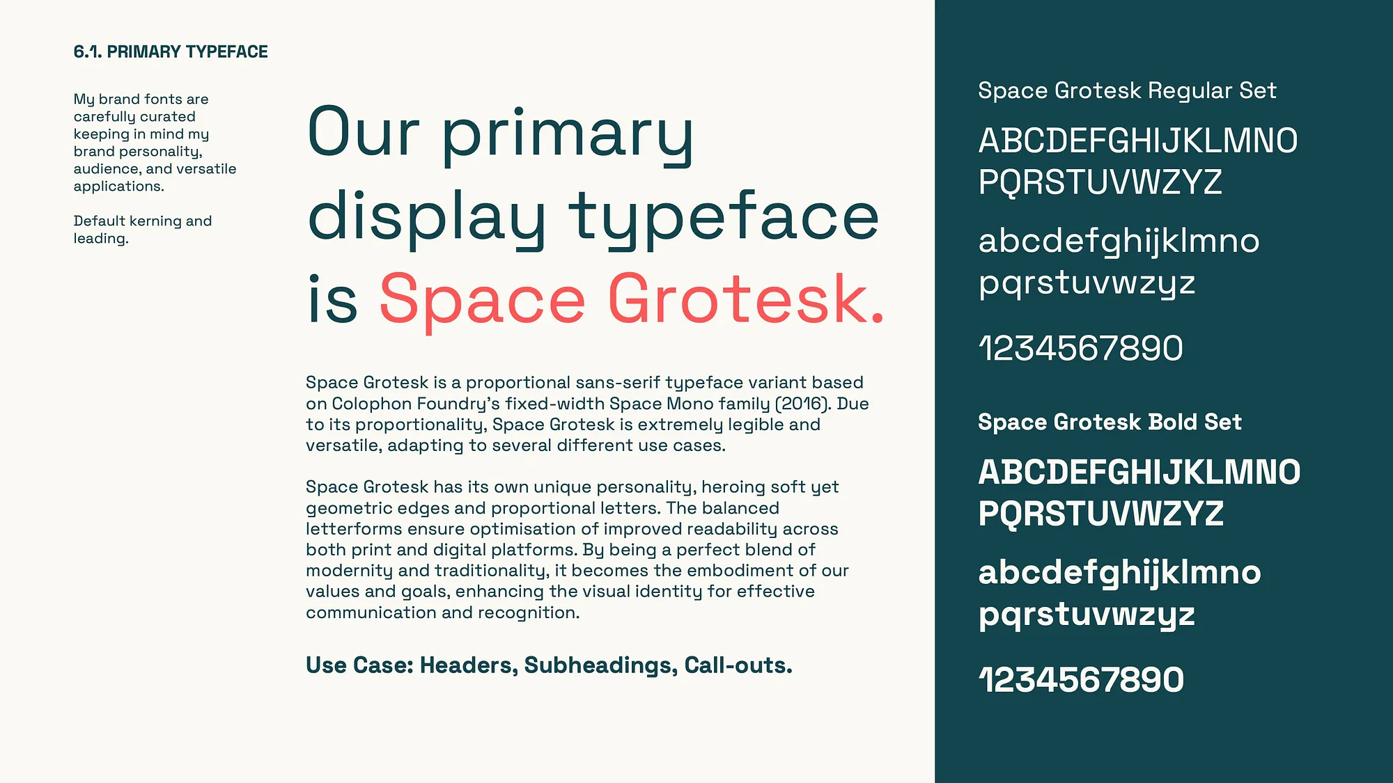 Ergonomia primary typeface