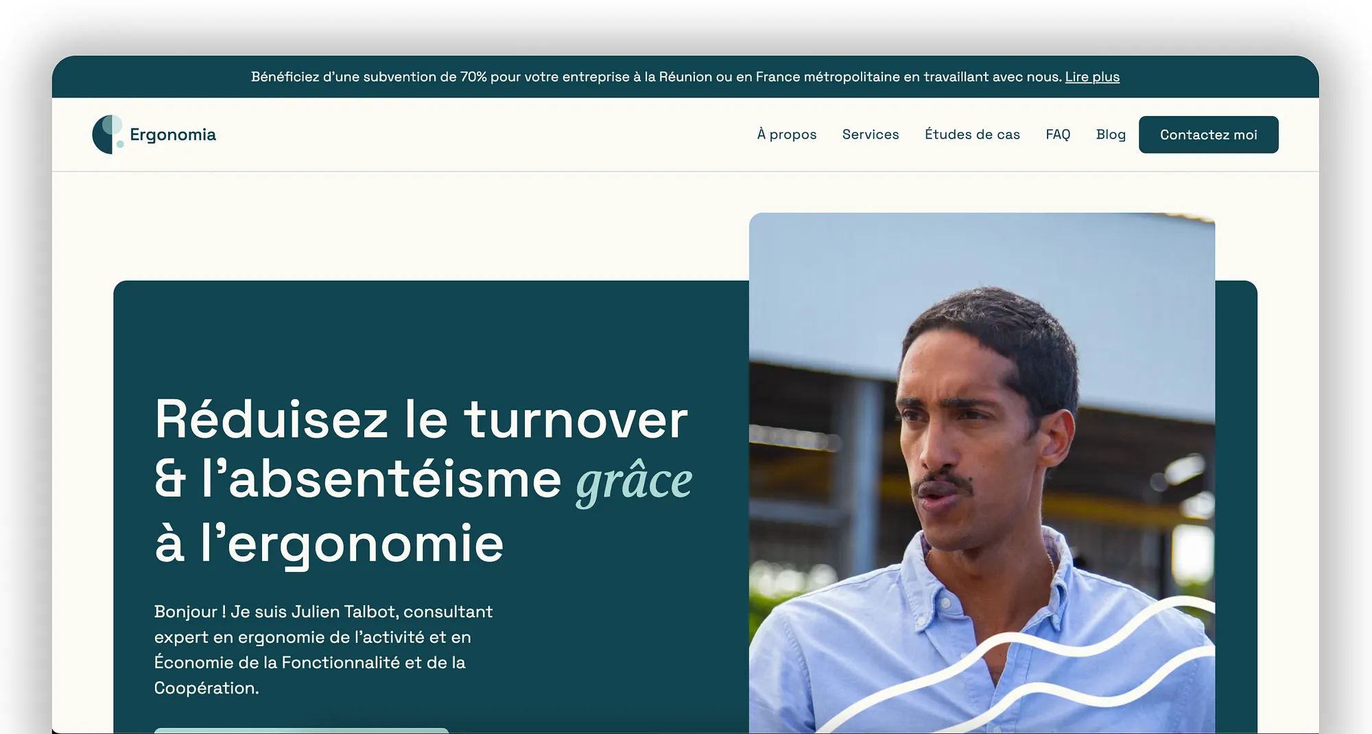 Space Grotesk and Calluna in harmony on Ergonomia’s website.