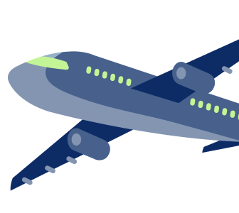 Illustration of a professional man standing beside a private jet for private aircraft insurance