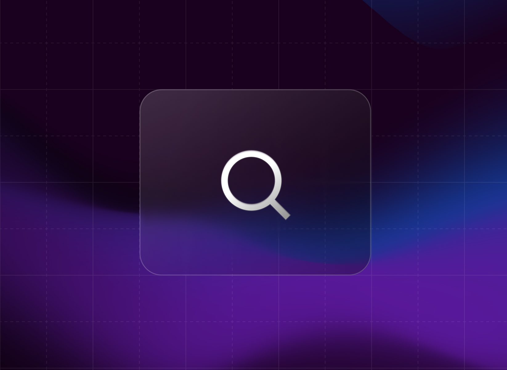 Abstract dark background with electric blue and cyan vertical light refractions, evoking technical precision and search visibility