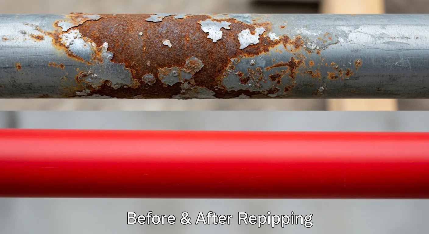 Low Water Pressure Across Your Home? Repipe vs. Sectional Repairs