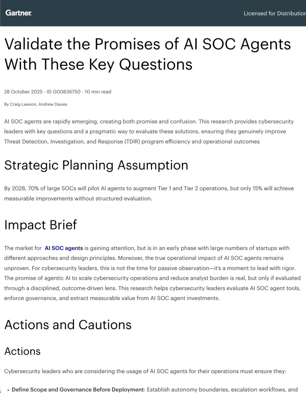 Not Every AI SOC Agent Delivers on the Promise