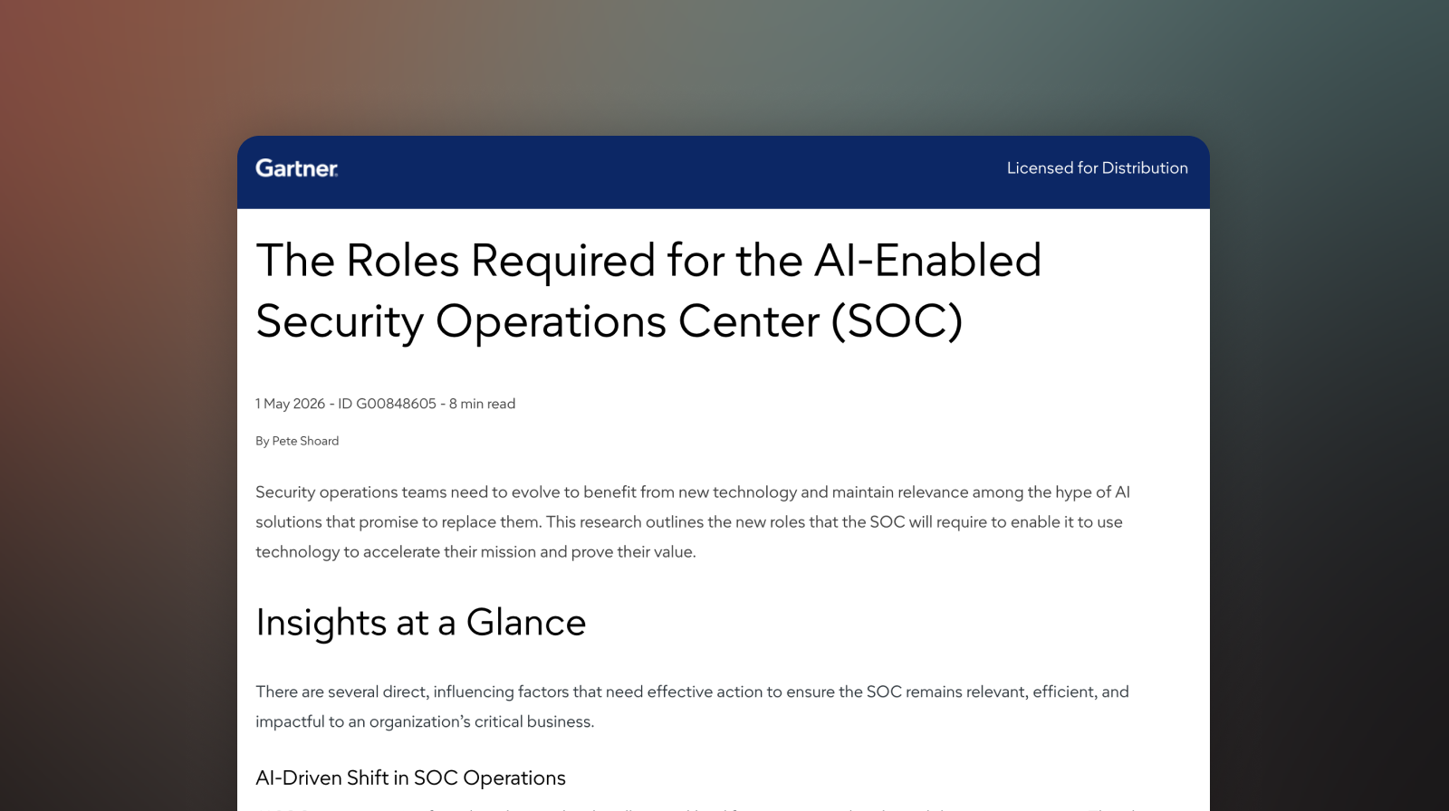 The Roles Required for the AI-Enabled Security Operations Center