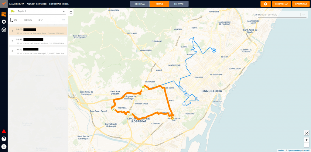 Captura de imagen de carretera