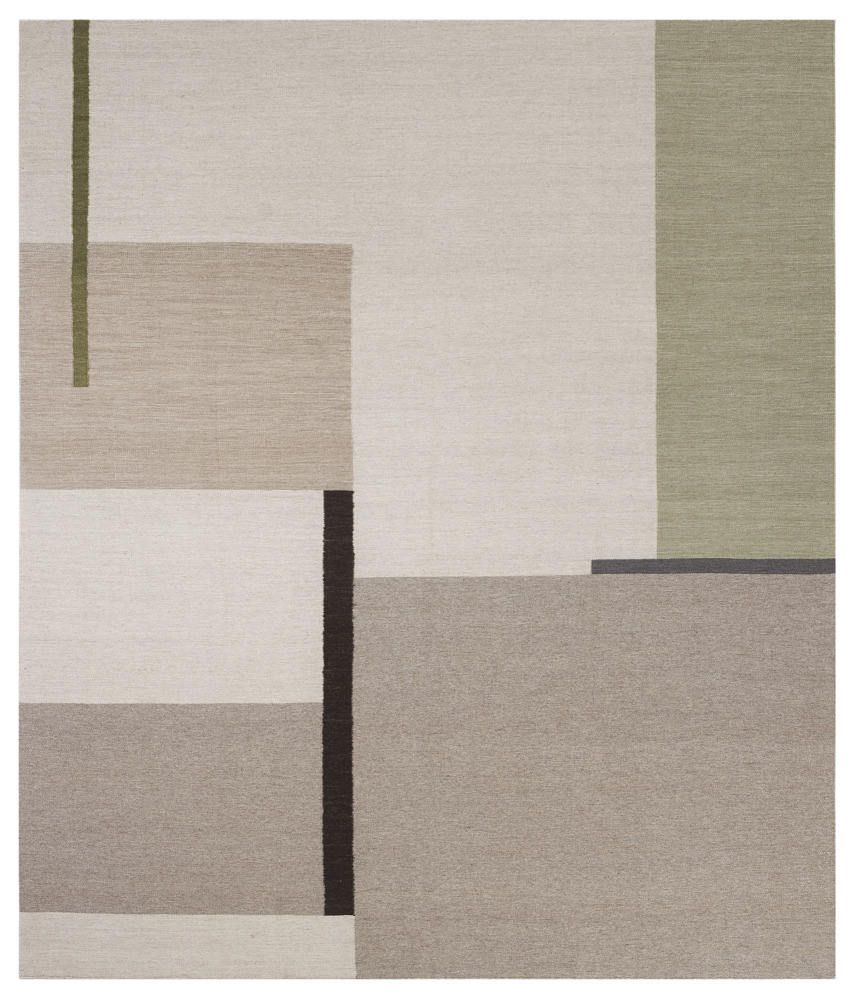 Kilim moderne Olive 300 x 200 cm