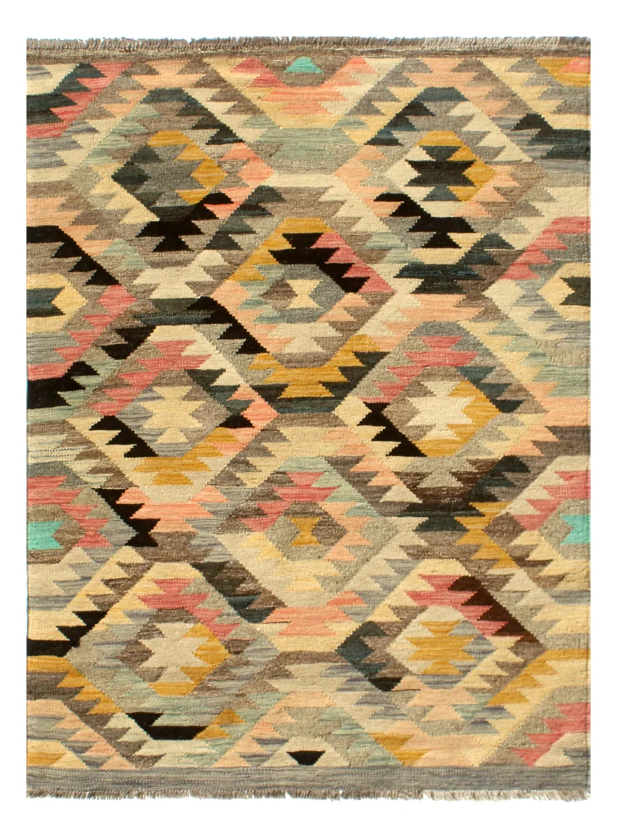 Kilim nomade design en laine tissé main