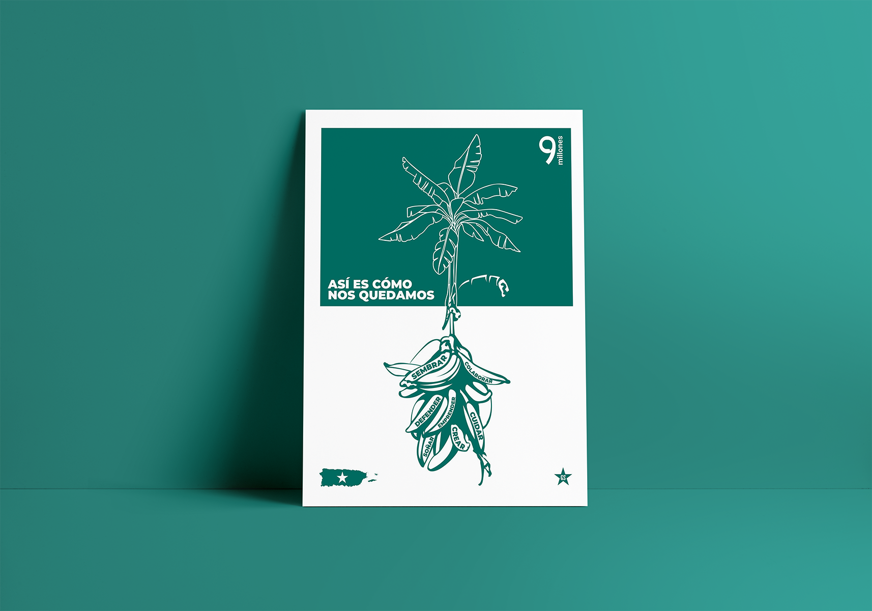 PRE-SALE Screen Printing: Poster “Así es como nos quedamos” | Limited Edition 9 Millones x Garvin Sierra 2025