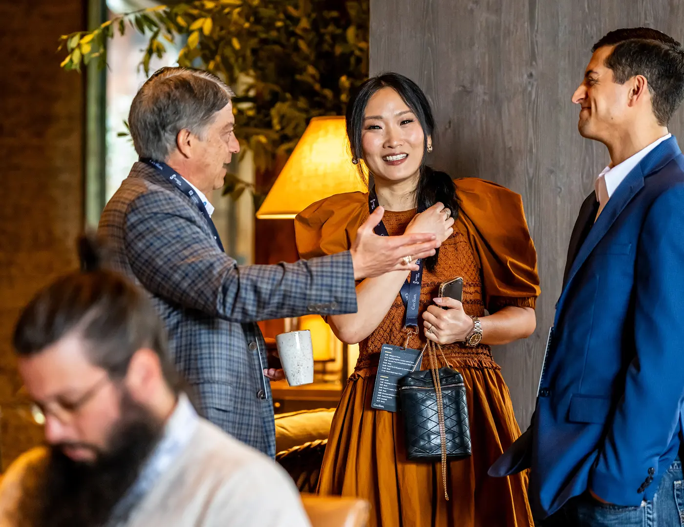 People talking in circle