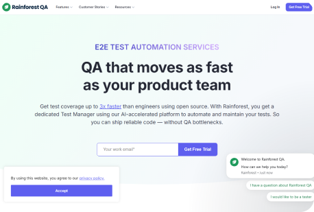 Rainforest QA website home page