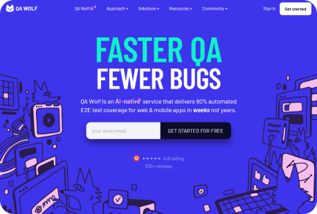 QA Wolf website home page