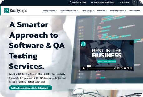 QualityLogic website home page