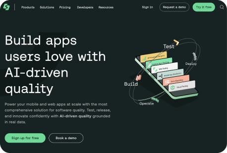 Sauce Labs website home page